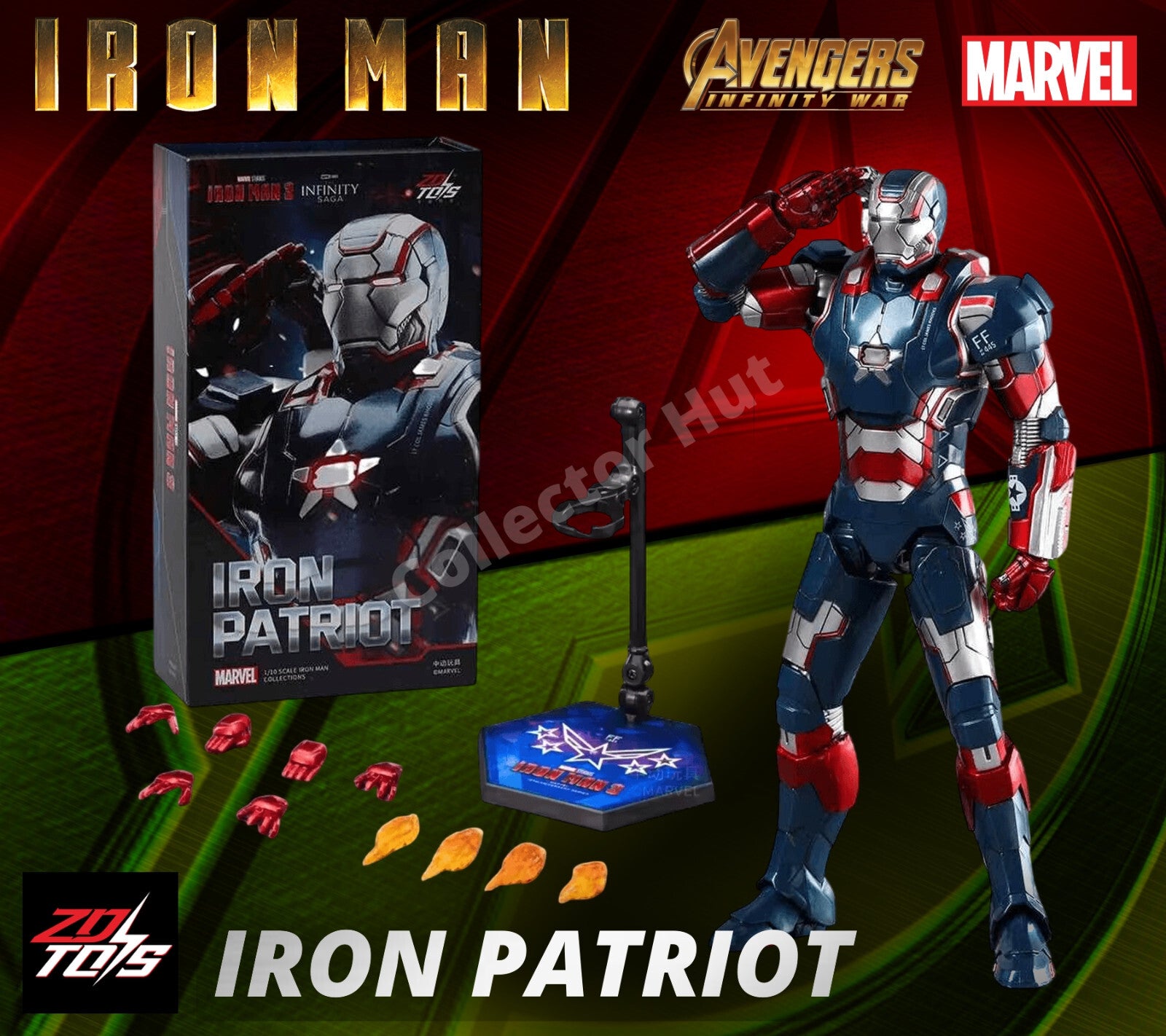 Iron Man Marvel Action Figures 1:10 Scale Avenger Infinity Saga MK 1-85 ZD Toys