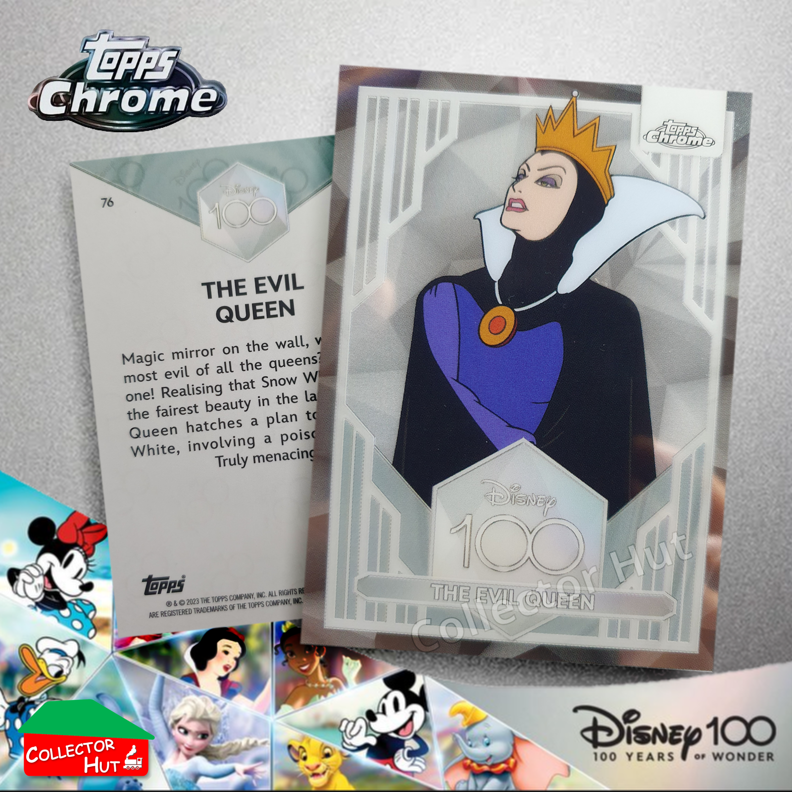 Disney 100 Topps Chrome 2023 Base Cards 1-100 Pick Singles to Complete Your Set