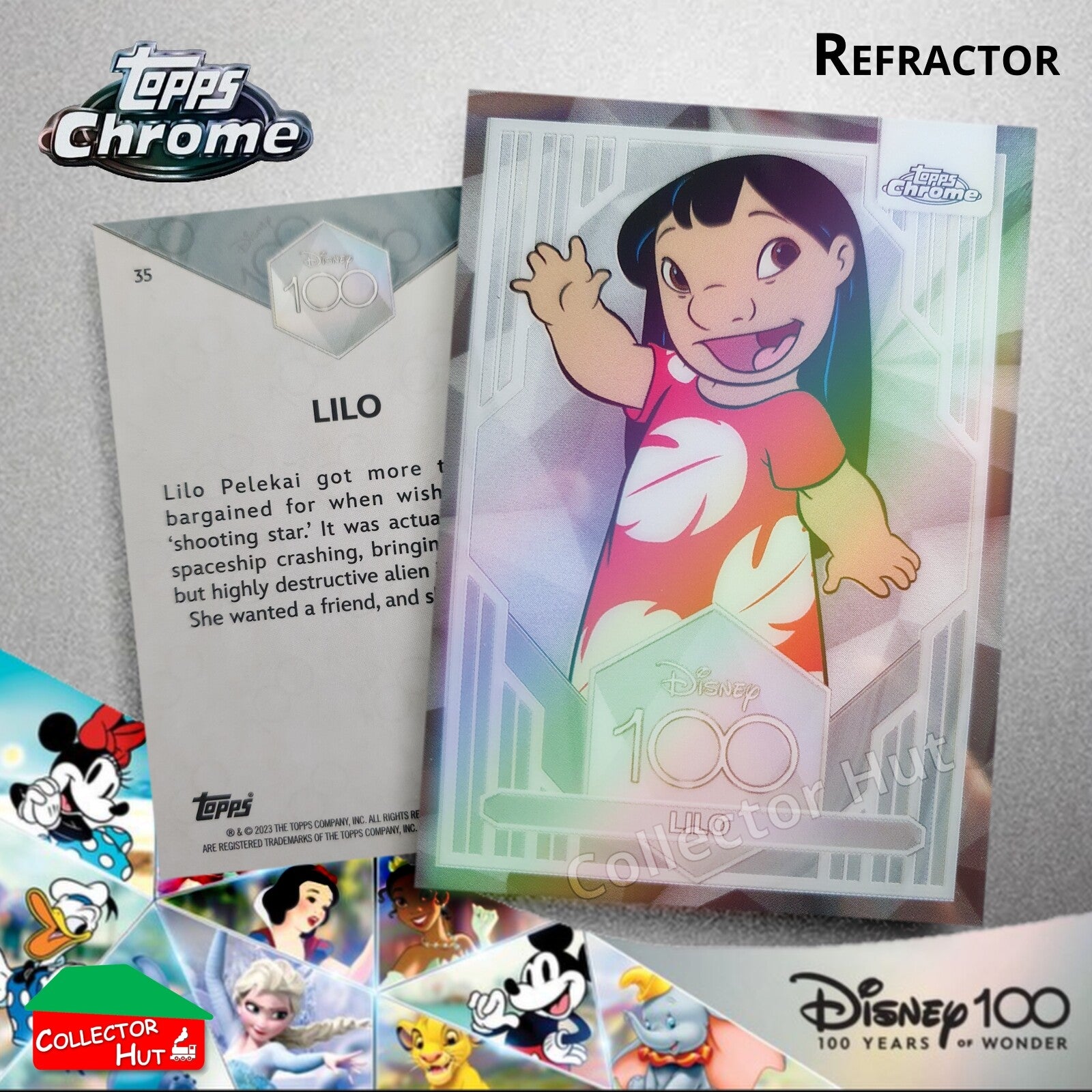Disney 100 Topps Chrome 2023 REFRACTOR Cards 1-100 Pick Singles