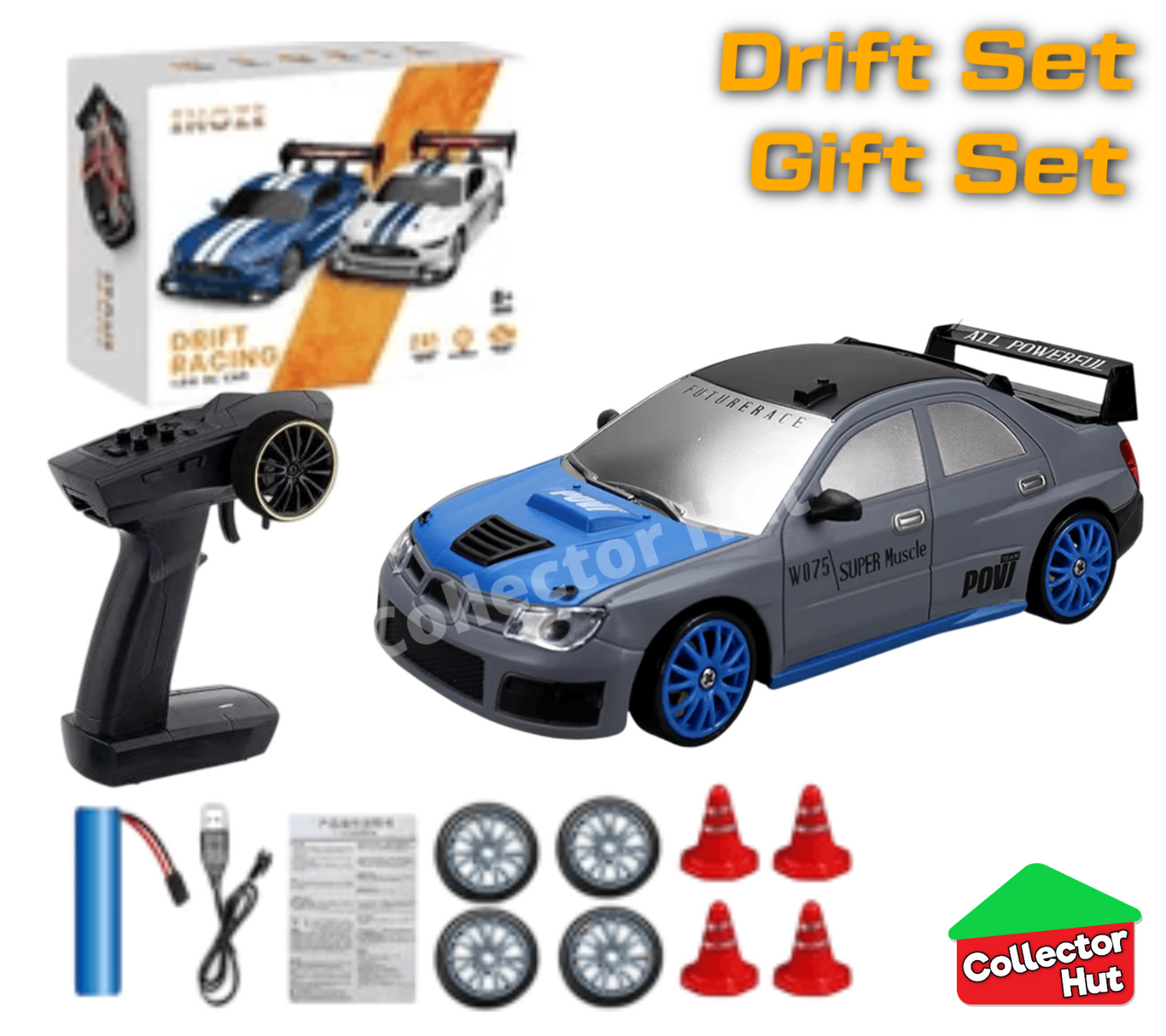Drift RC Car 1:24 Scale High Speed Remote Control 4WD 2.4Ghz GIFT BOXED
