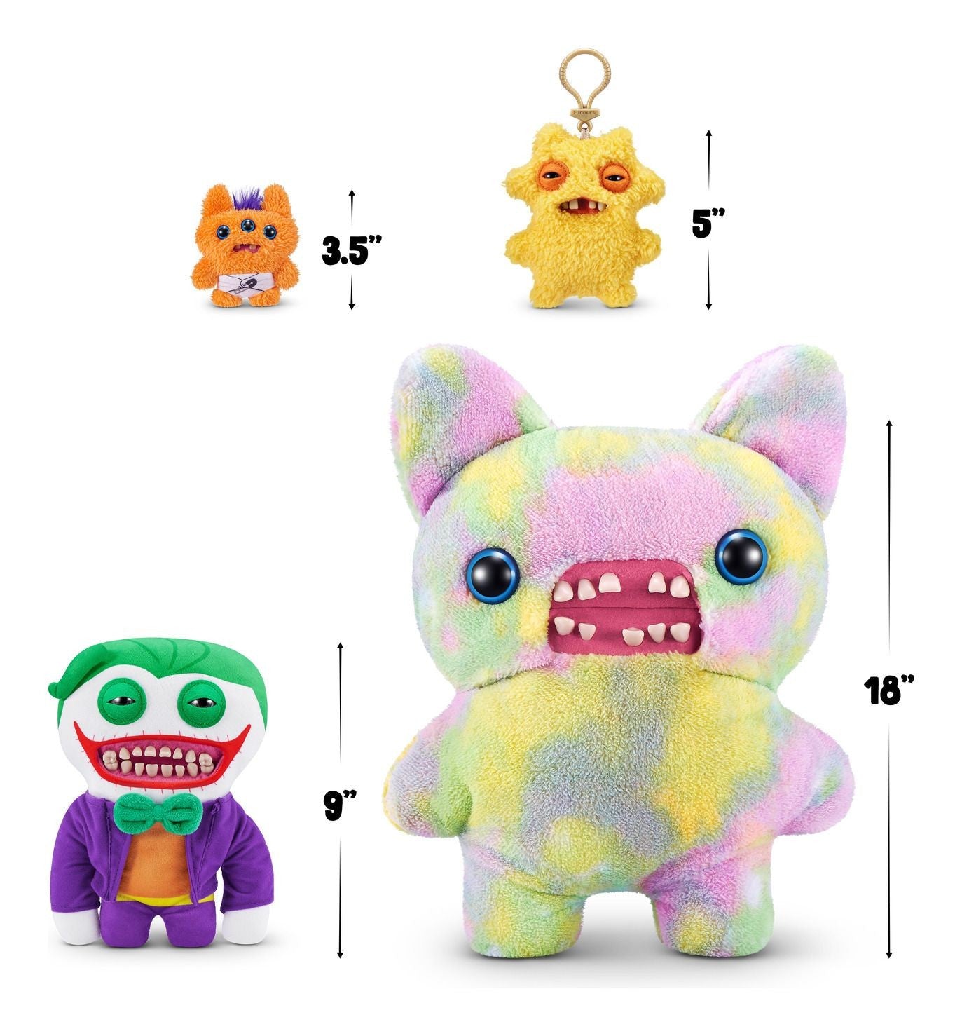 Fuggler x DC Justice League Batman Joker Superman Harley Ugly Plush Toys