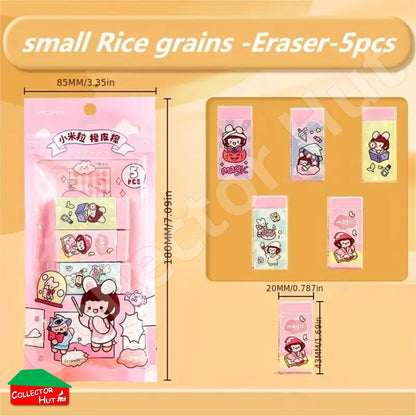 Novelty Sandwich Erasers 3pcs 5pcs 6pcs School Gift Party Bag Stocking Fillers