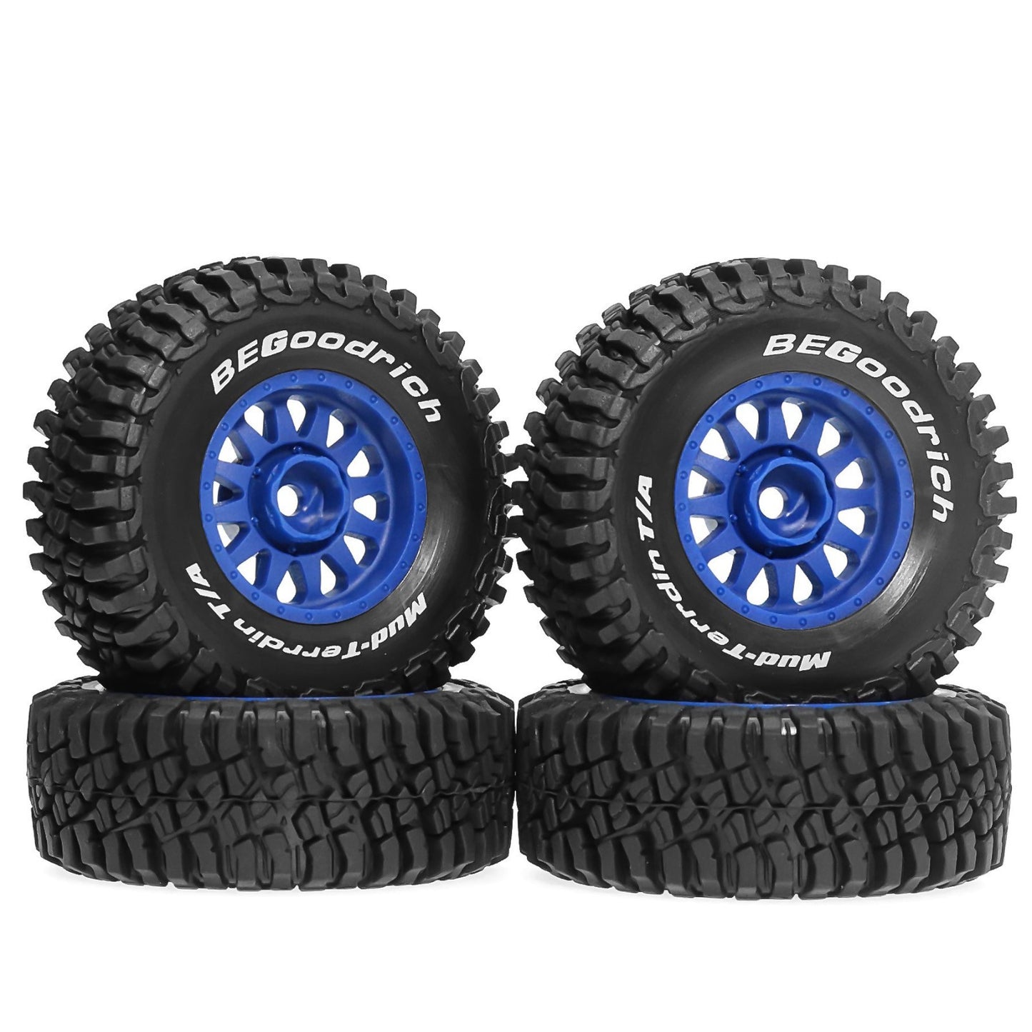 RC Model Wheels Tyres 12mm Hub 73mm x 34mm 38g 4pcs Set Car Truck MN168 WPL