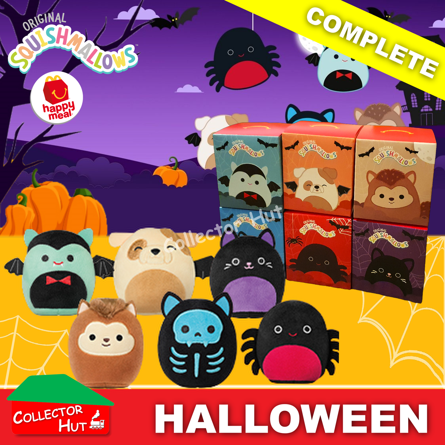 McDonald's Happy Meal 2023 Halloween & Autumn Squishmallows Plush Toys