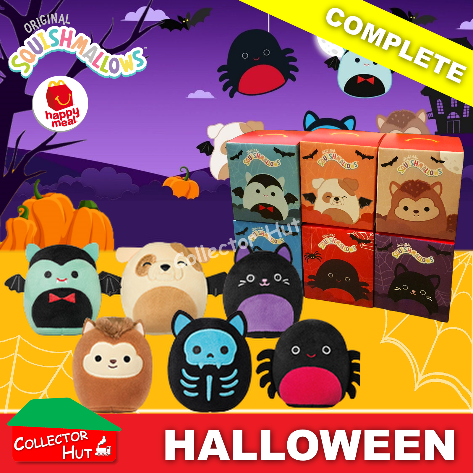 McDonald's Happy Meal 2023 Halloween & Autumn Squishmallows Plush Toys