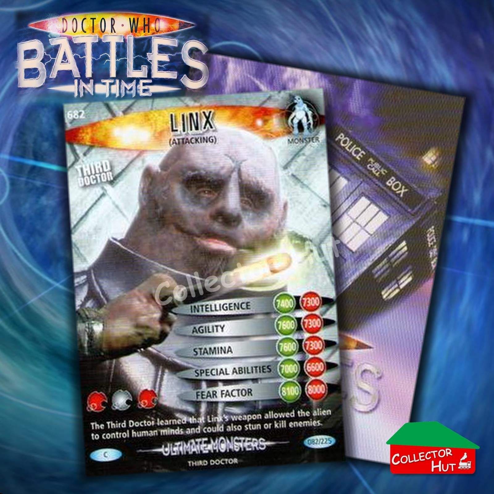 DOCTOR WHO Battles in Time #601-825 ULTIMATE MONSTERS RARE & COMMON Cards