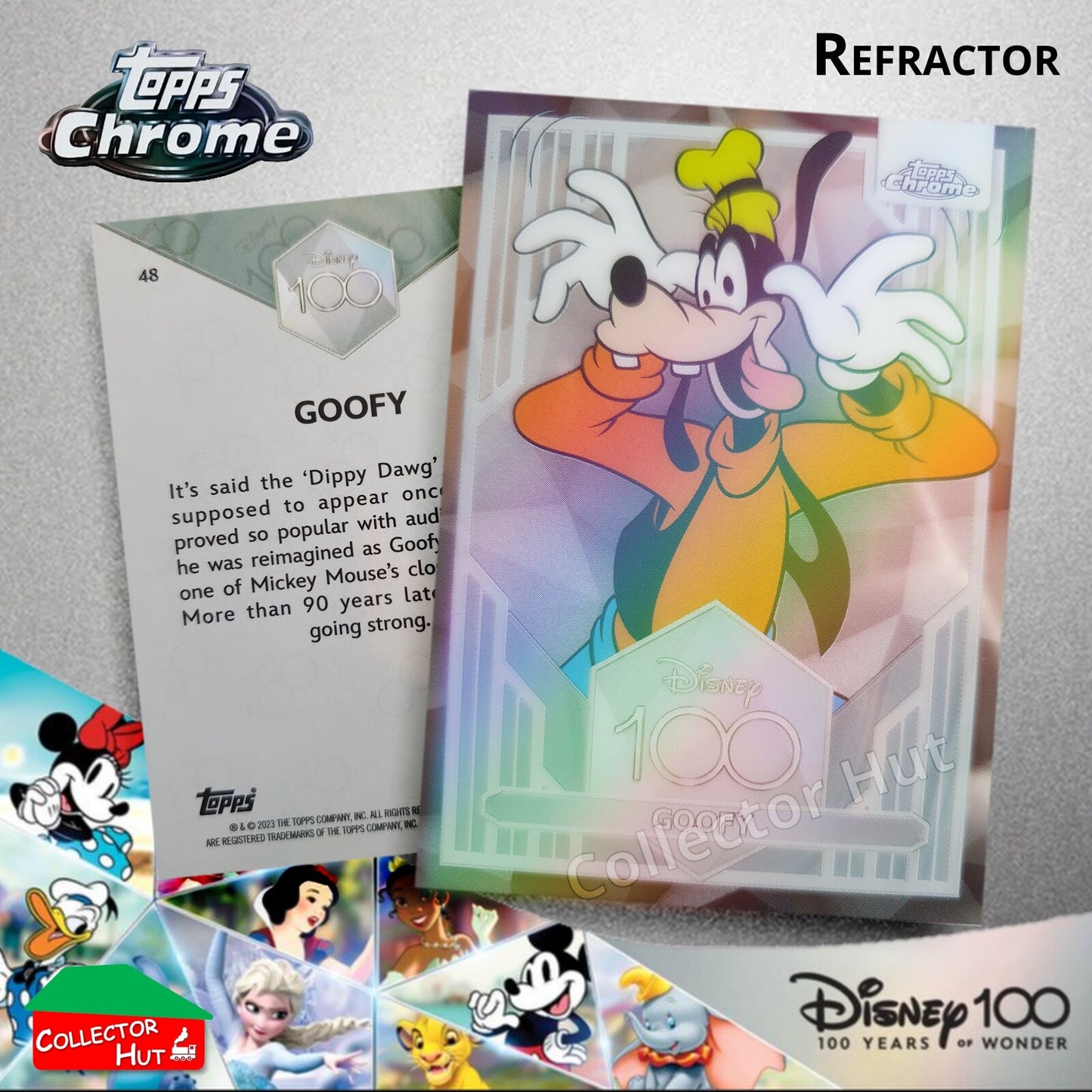 Disney 100 Topps Chrome 2023 REFRACTOR Cards 1-100 Pick Singles