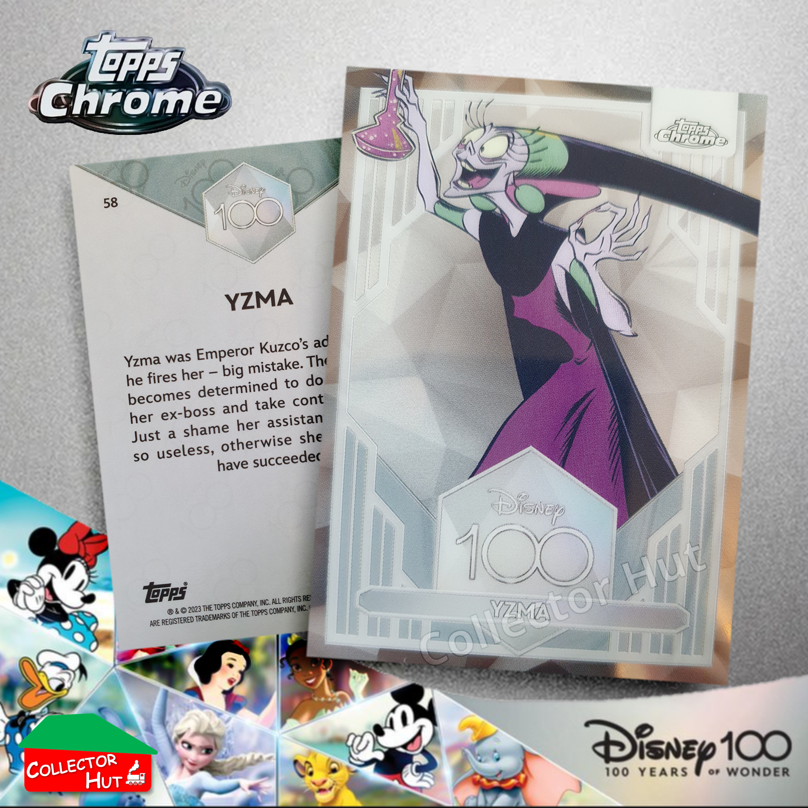 Disney 100 Topps Chrome 2023 Base Cards 1-100 Pick Singles to Complete Your Set