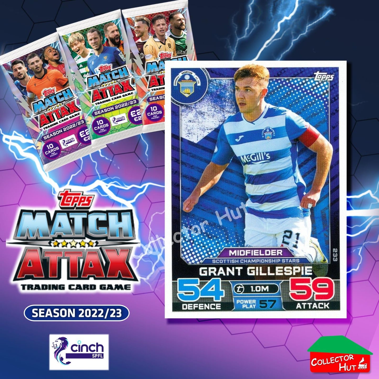 TOPPS MATCH ATTAX SPFL 2022/23 #163-264 Choose Your Card