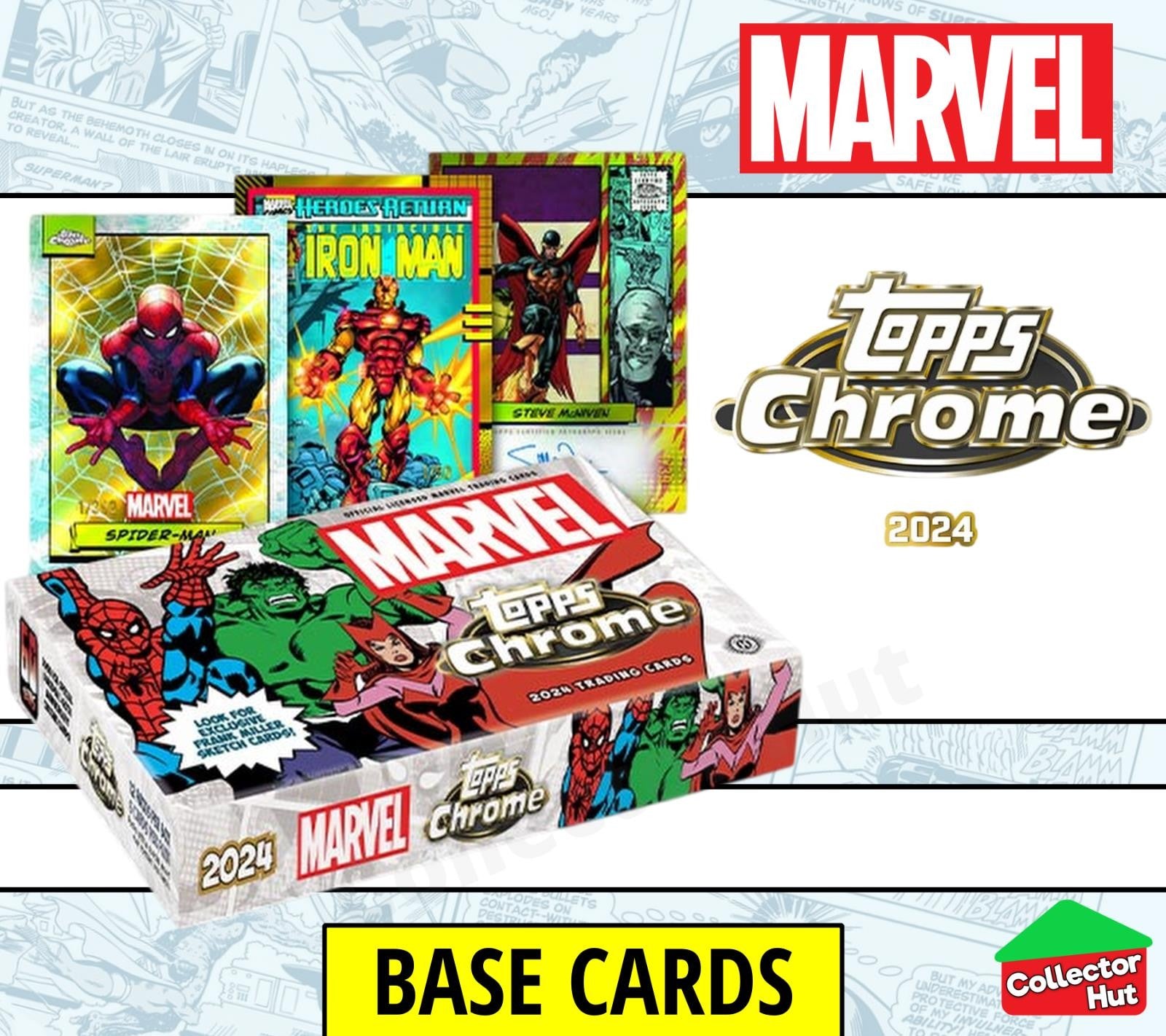 Marvel Topps Chrome 2024 Base Card Collection 1-150 YOU CHOOSE