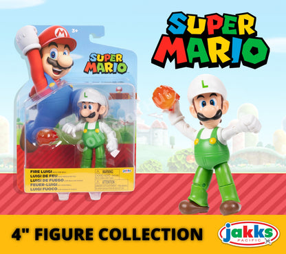 Super Mario 4" Posable Figure with Accessories Collection Jakks Pacfic