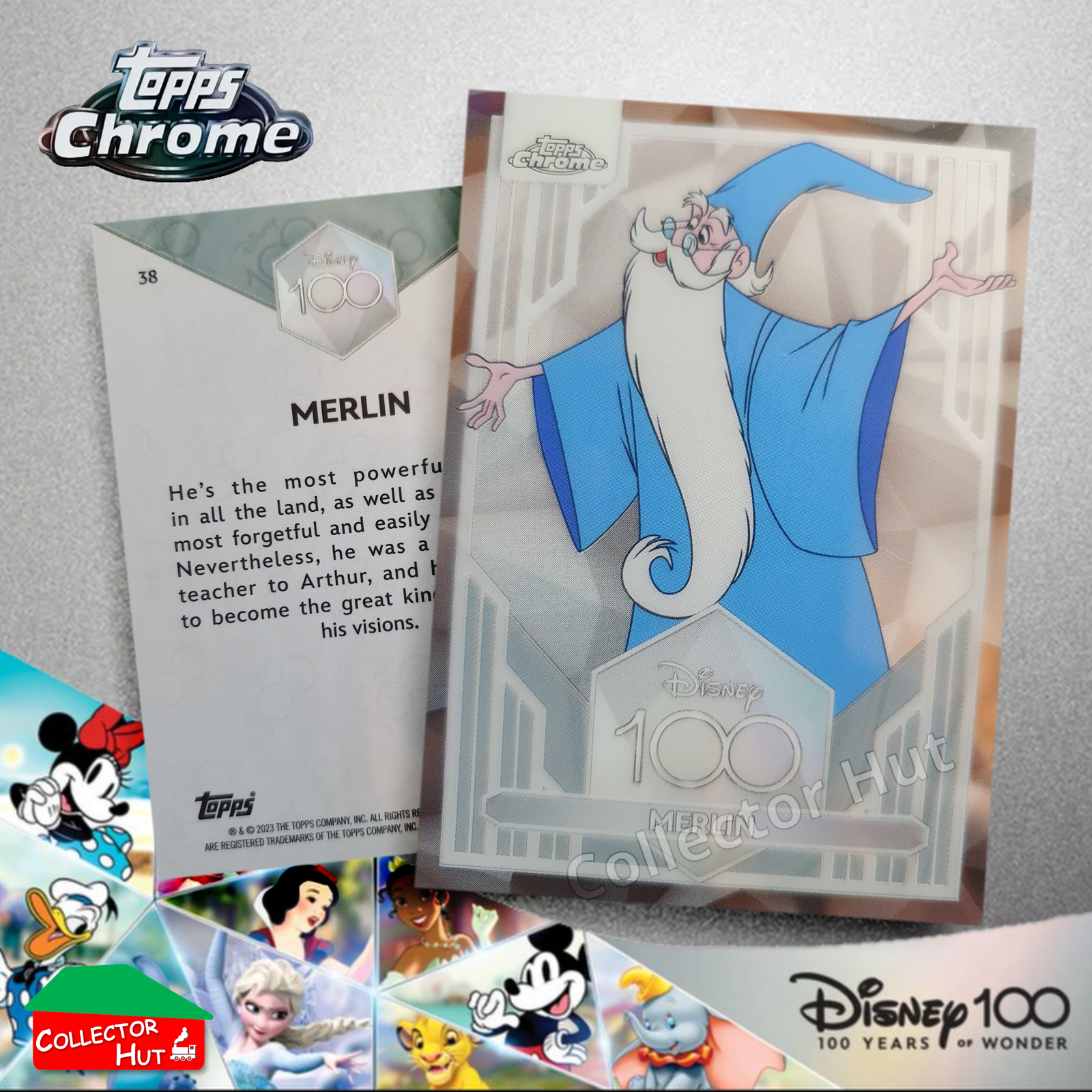 Disney 100 Topps Chrome 2023 Base Cards 1-100 Pick Singles to Complete Your Set