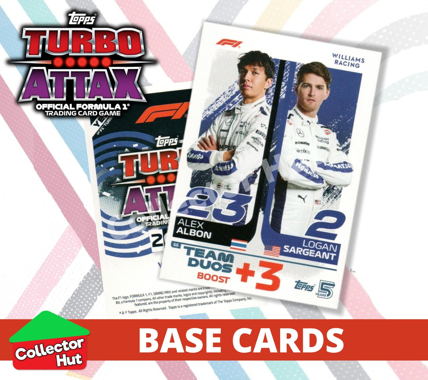 Topps Turbo Attax Formula 1 F1 2024 #1-166 Base Cards YOU CHOOSE