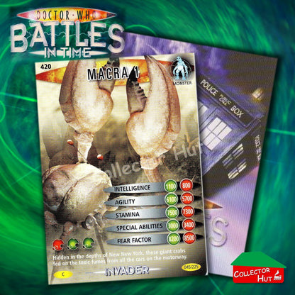 DOCTOR WHO Battles in Time #376-600 INVADER RARE & COMMON CARDS YOU CHOOSE