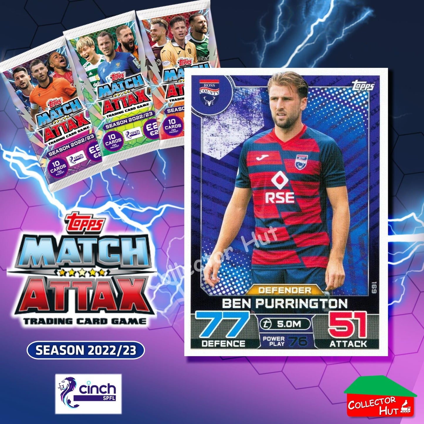 TOPPS MATCH ATTAX SPFL 2022/23 #163-264 Choose Your Card
