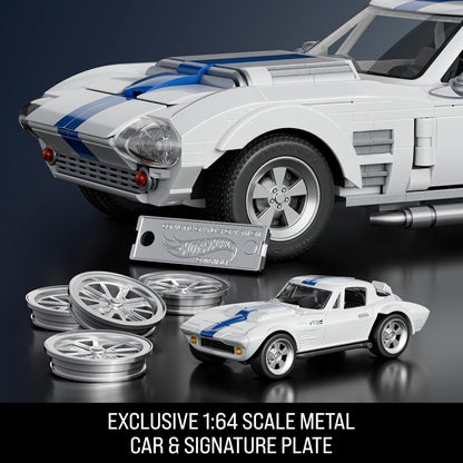 Mattel Brick Shop Hot Wheels ELITE Corvette Grand Sport 1:16 Scale Model Kit
