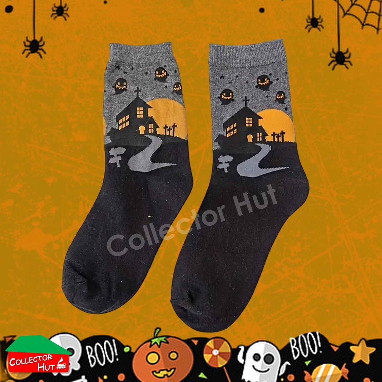 Happy Crew Socks Novelty HALLOWEEN Cotton Blend Anti-Odor Unisex CUSTOM Gift Set
