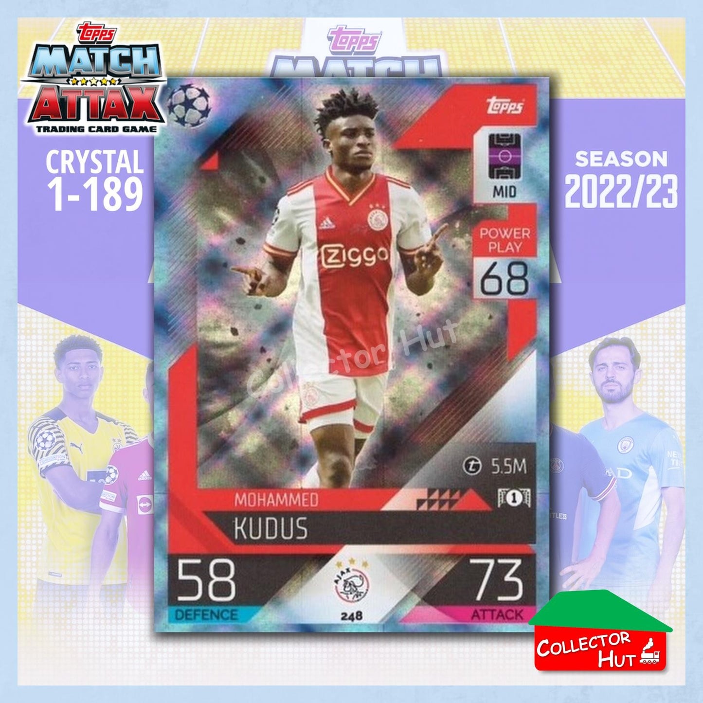 Topps Match Attax Europa Champions League 2022/23 Crystal Parallel Cards 190-387