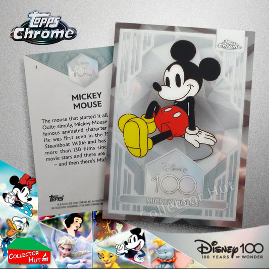Disney 100 Topps Chrome 2023 Base Cards 1-100 Pick Singles to Complete Your Set