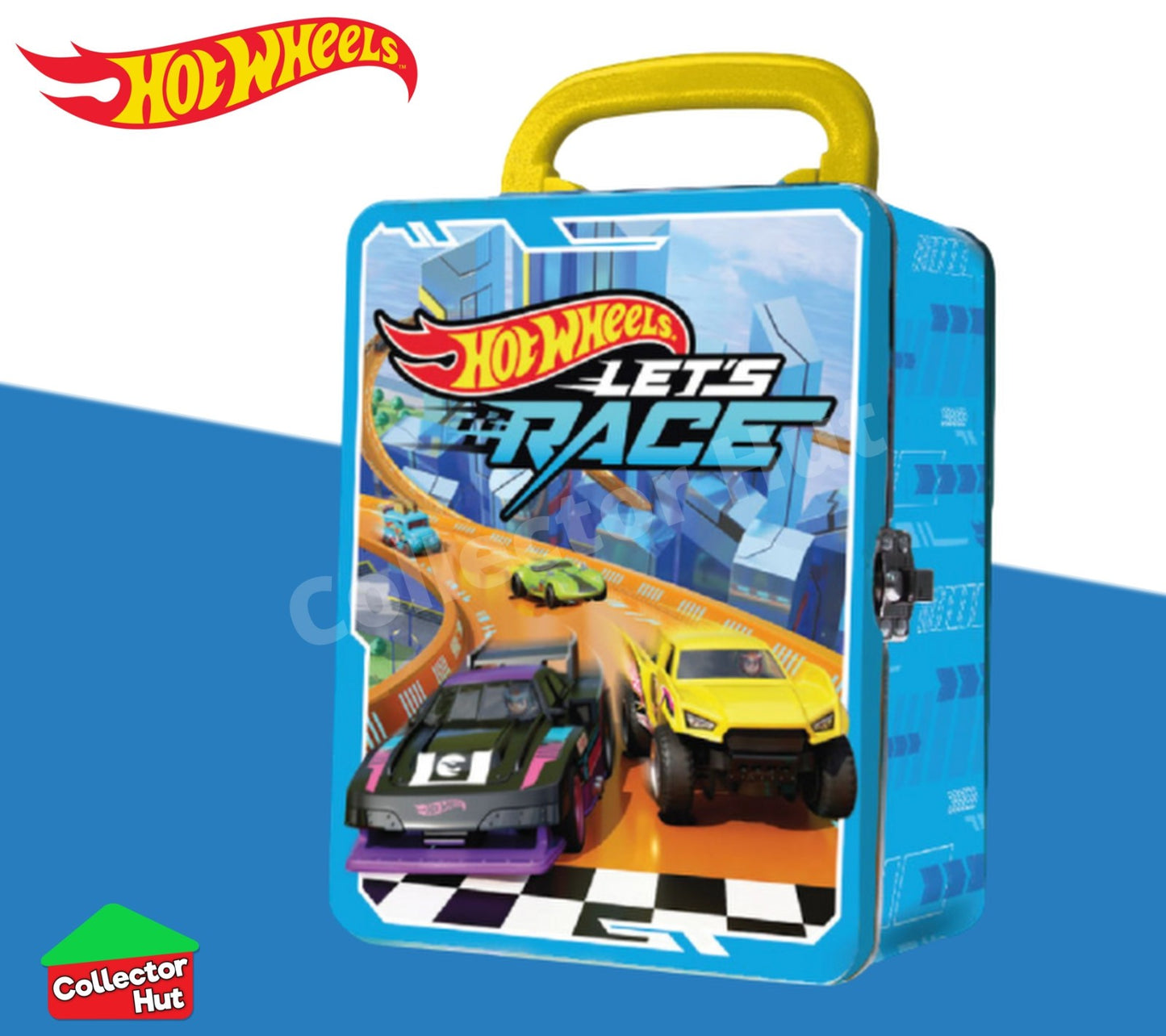 Hot Wheels Die Cast Tin Storage Carry Case for 18 Cars OFFICIAL BRAND