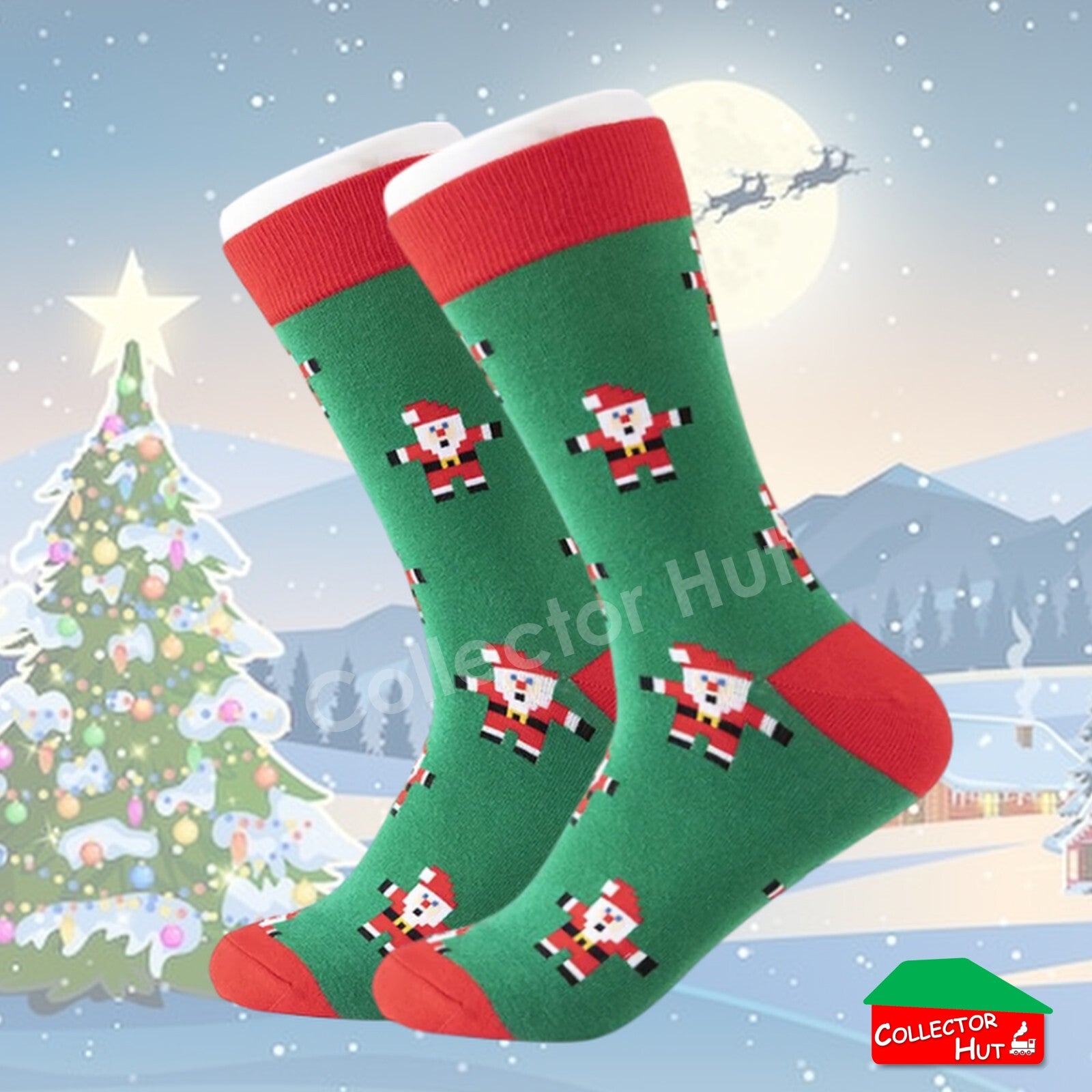 CHRISTMAS SOCKS Cotton Blend Anti-Odor Unisex Crew Socks CUSTOM Gift Set