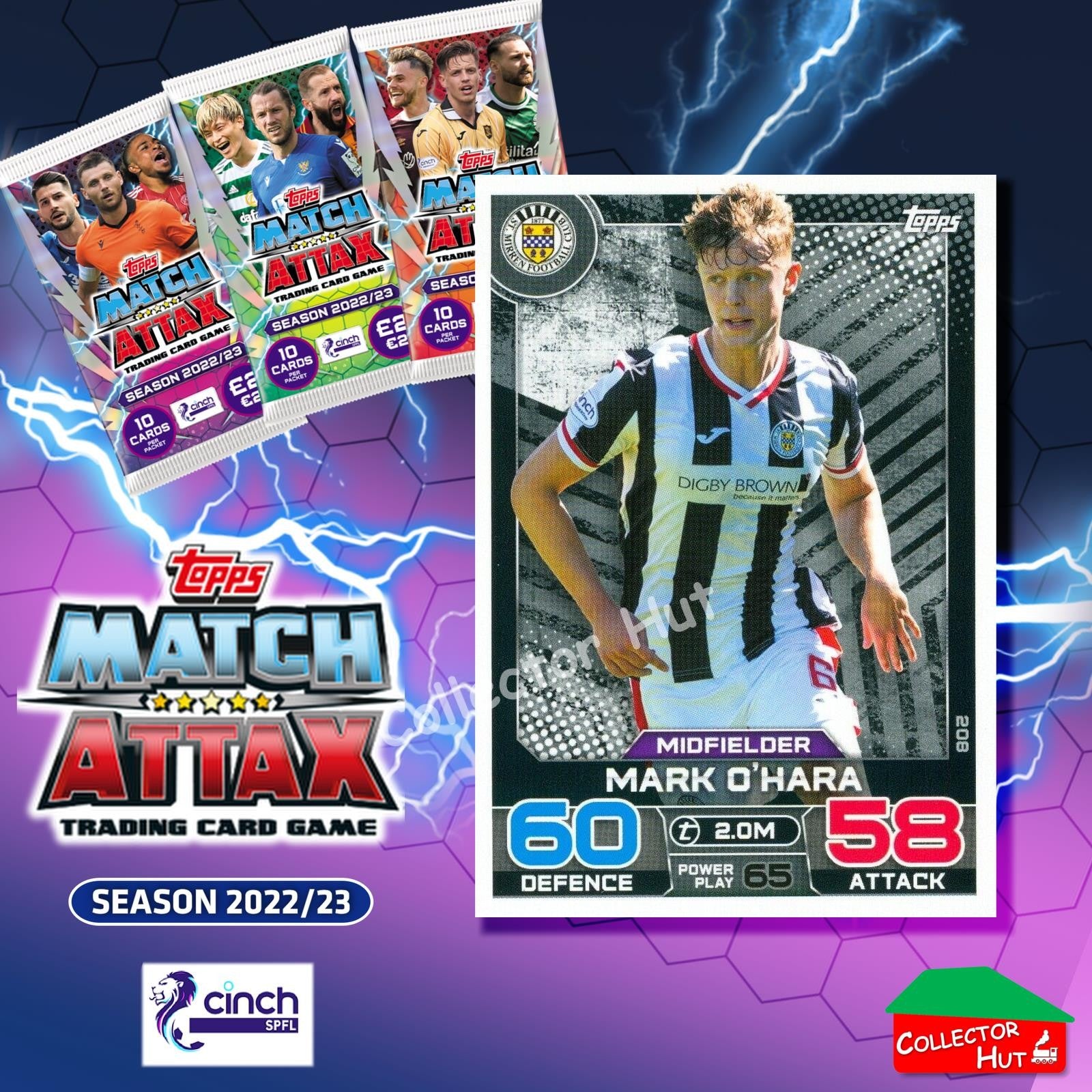 TOPPS MATCH ATTAX SPFL 2022/23 #163-264 Choose Your Card