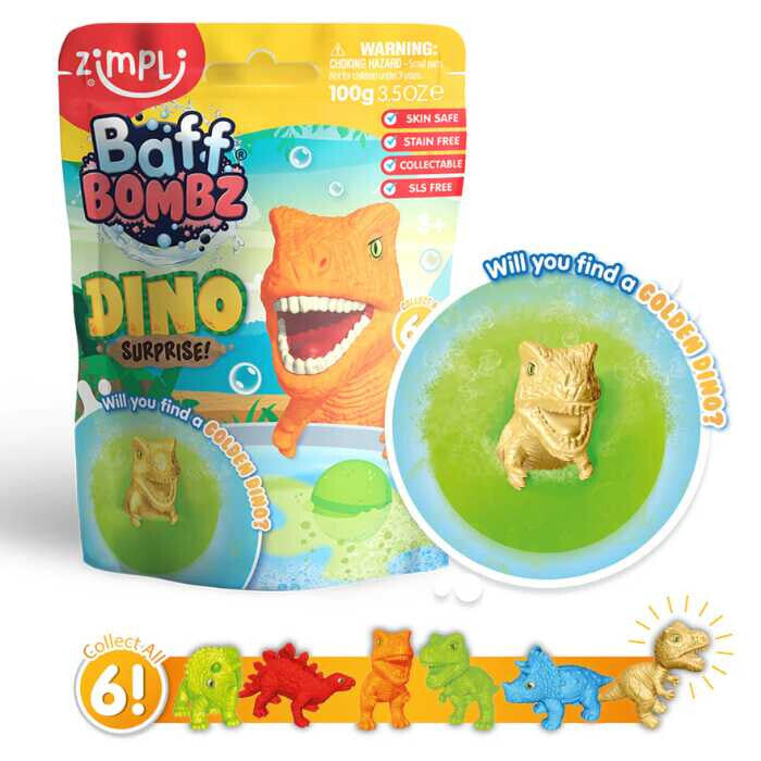 Baff Bombz Surprise Figures 100g Pack Children's Bath Bomb Toy Unicorn Dinosaurs