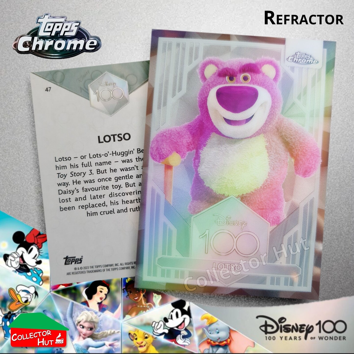 Disney 100 Topps Chrome 2023 REFRACTOR Cards 1-100 Pick Singles