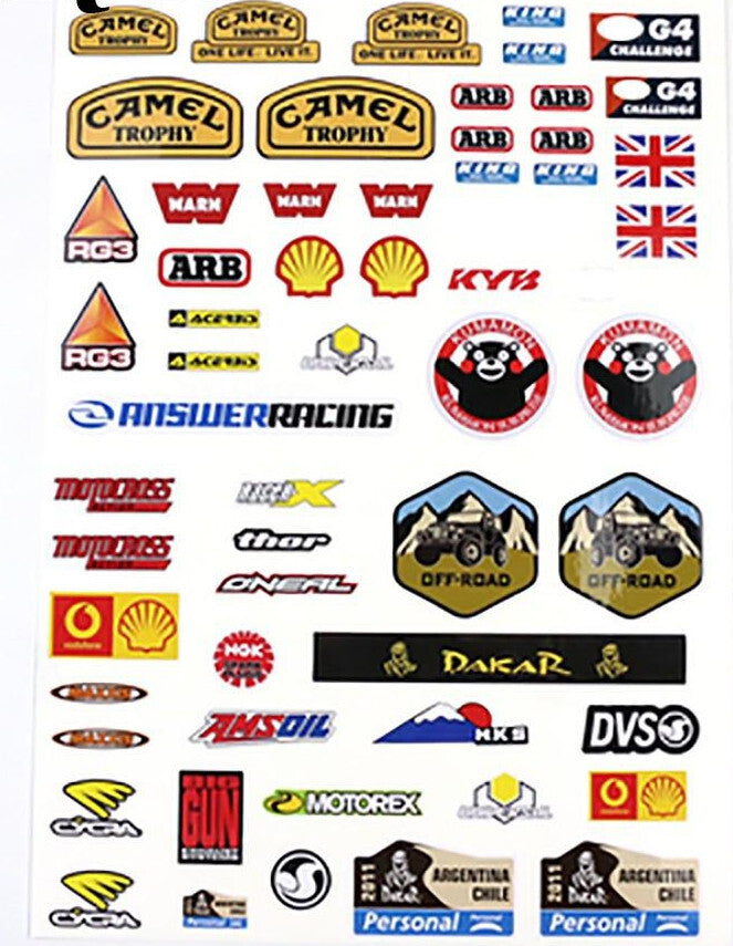 RC Models Car Truck Sticker Sets Accessories Upgrades Labels Customise Your Ride