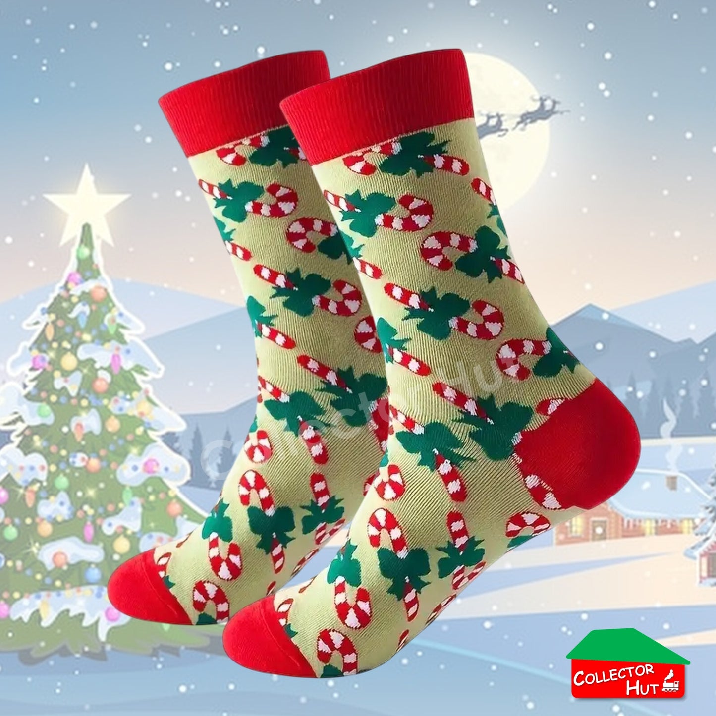 CHRISTMAS SOCKS Cotton Blend Anti-Odor Unisex Crew Socks CUSTOM Gift Set