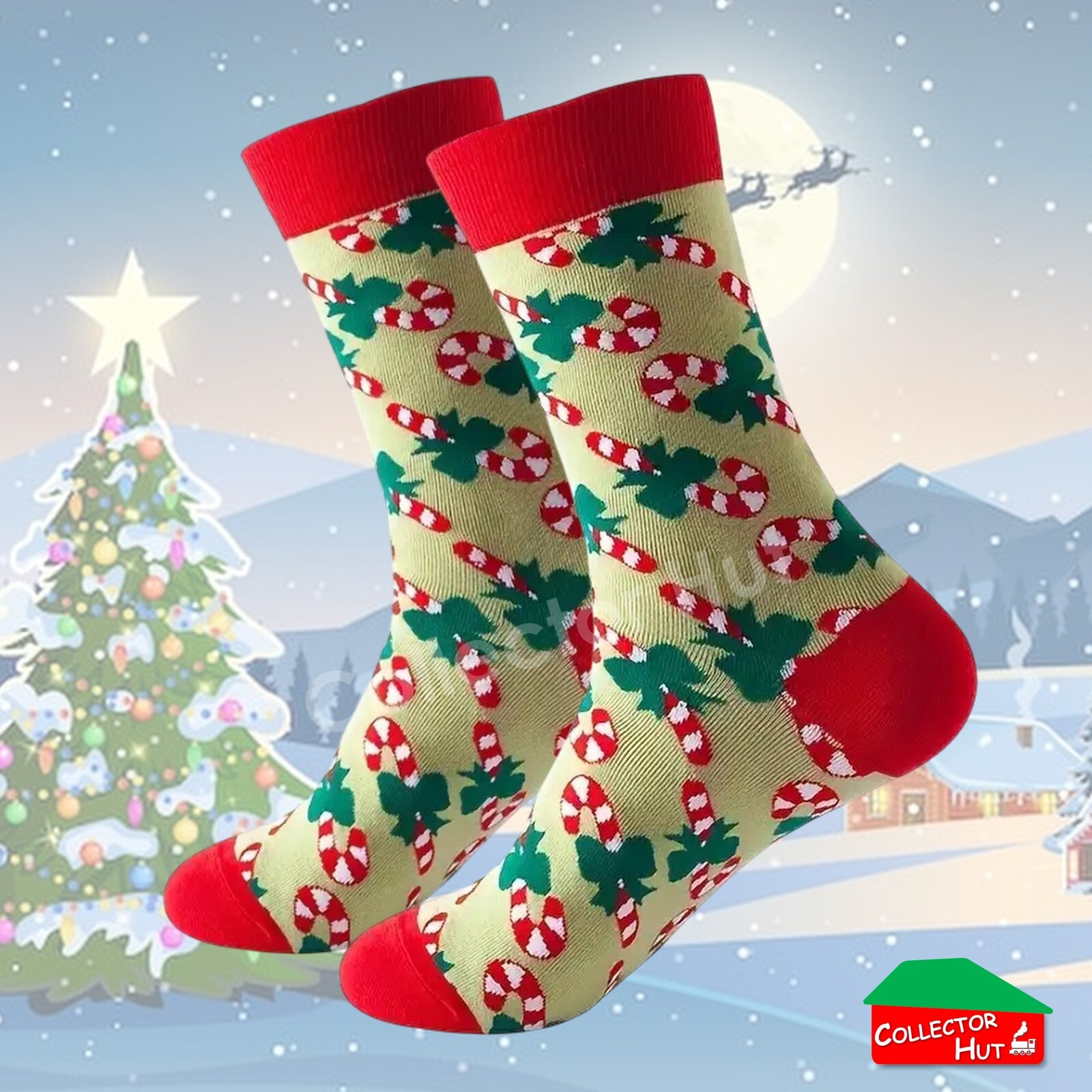 CHRISTMAS SOCKS Cotton Blend Anti-Odor Unisex Crew Socks CUSTOM Gift Set