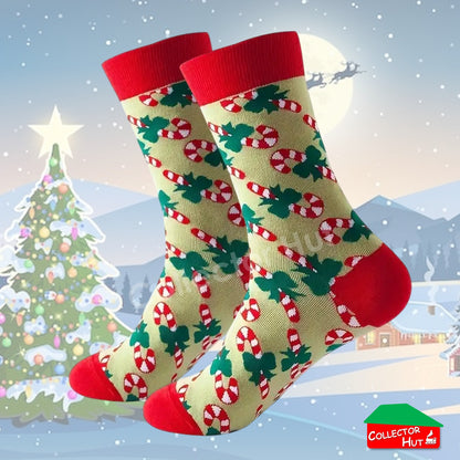 CHRISTMAS SOCKS Cotton Blend Anti-Odor Unisex Crew Socks CUSTOM Gift Set