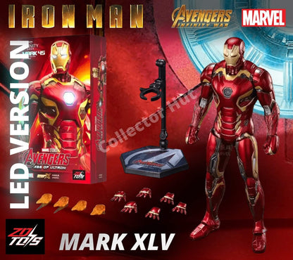 Iron Man Action Figures 1:10 Scale ZD Toys Wave 3 LED Marvel Avengers Infinity S