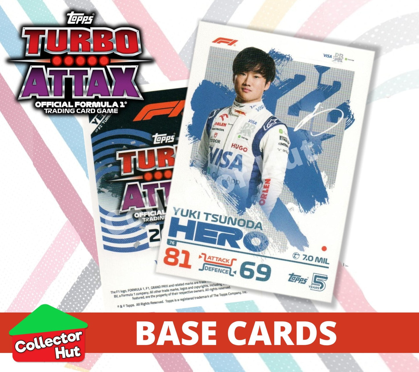 Topps Turbo Attax Formula 1 F1 2024 #1-166 Base Cards YOU CHOOSE