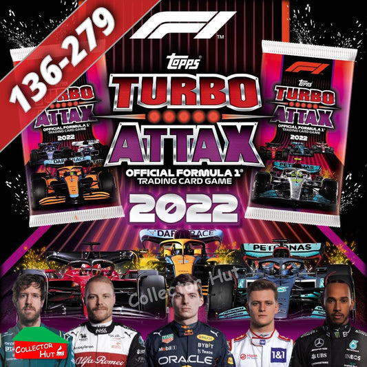 Topps Turbo Attax Formula 1 F1 2022 #136-279 Base Cards YOU CHOOSE