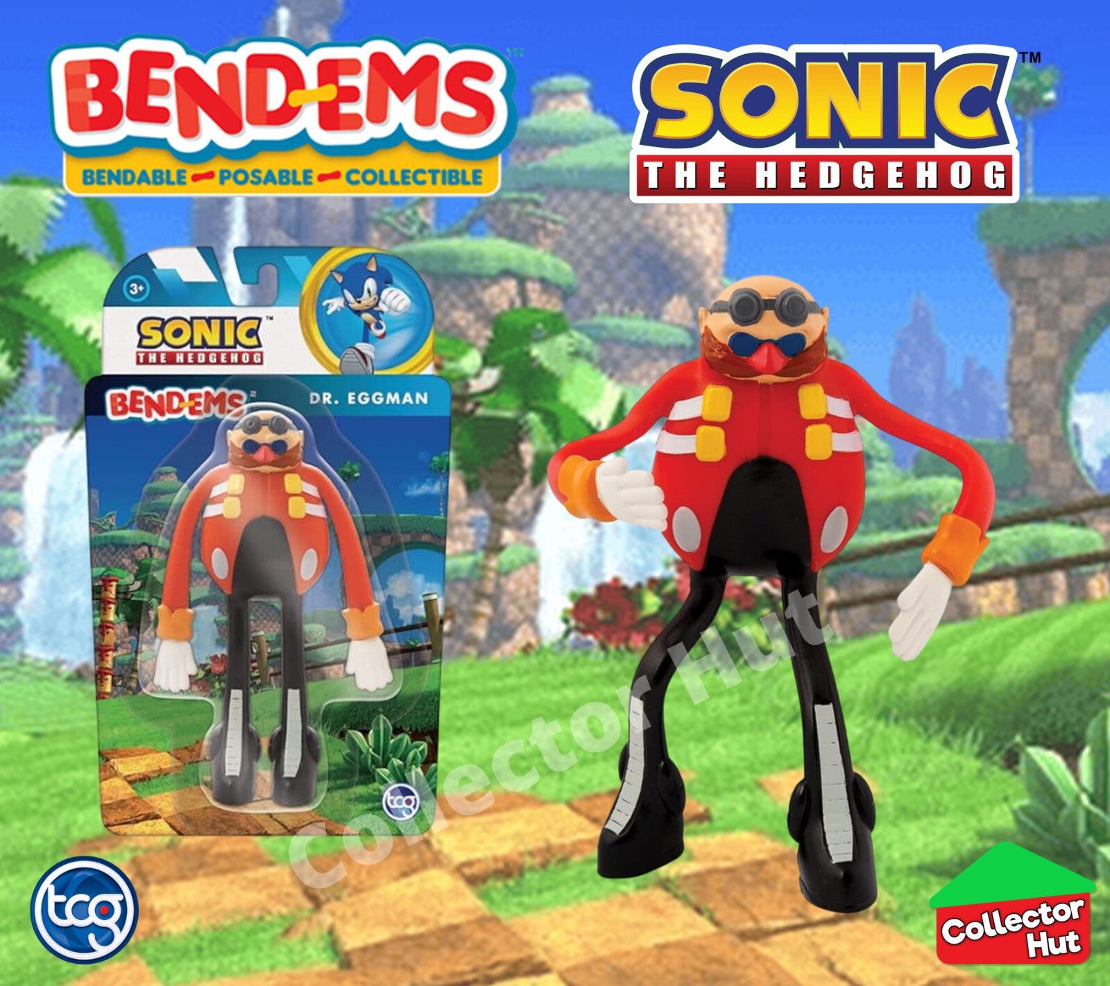 Sonic the Hedgehog Bend-Ems Bendable Popsable Action Figures