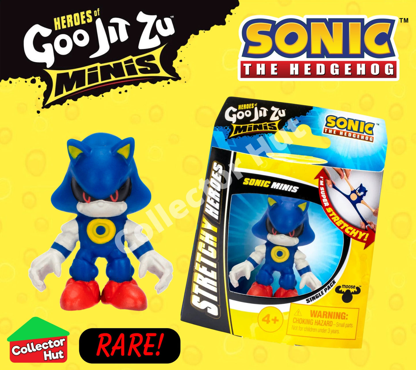 Heroes of Goo Jit Zu Sonic the Hedgehog Minis Stretchy Sensory Toys to Collect!