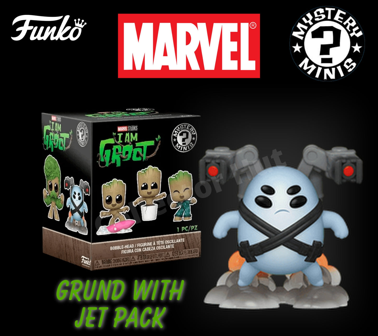 Funko Marvel Mystery Minis I am Groot Bobblehead Figures Guaridans of the Galaxy