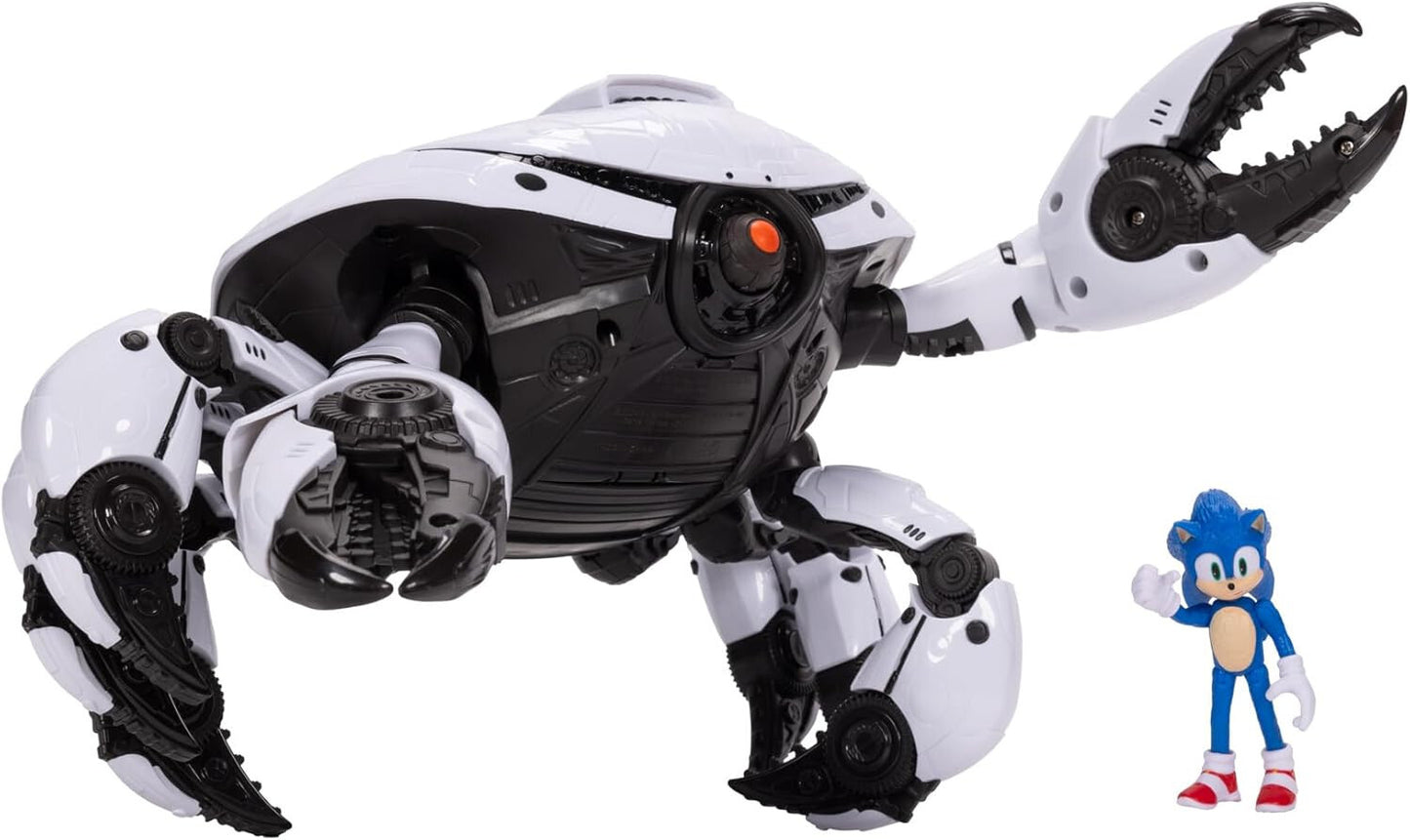 Sonic 3 Movie Crab Mech Pinching Claws Playset 2.5" Figure Officially Licensed