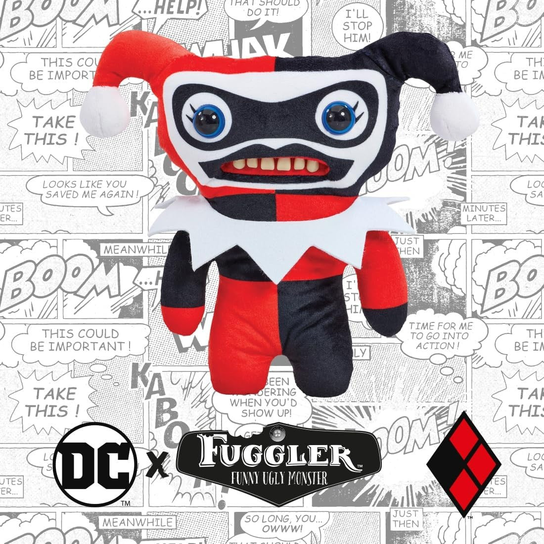 Fuggler x DC Justice League Batman Joker Superman Harley Ugly Plush Toys