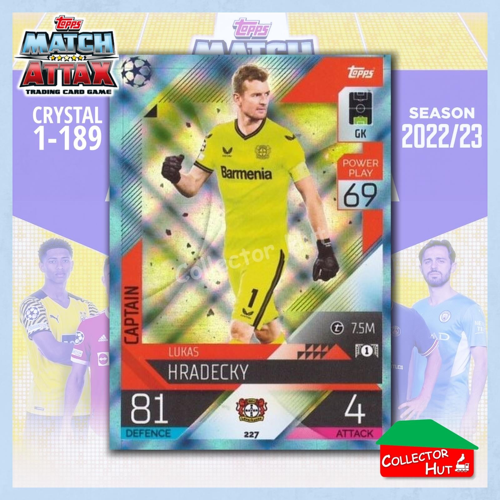 Topps Match Attax Europa Champions League 2022/23 Crystal Parallel Cards 190-387