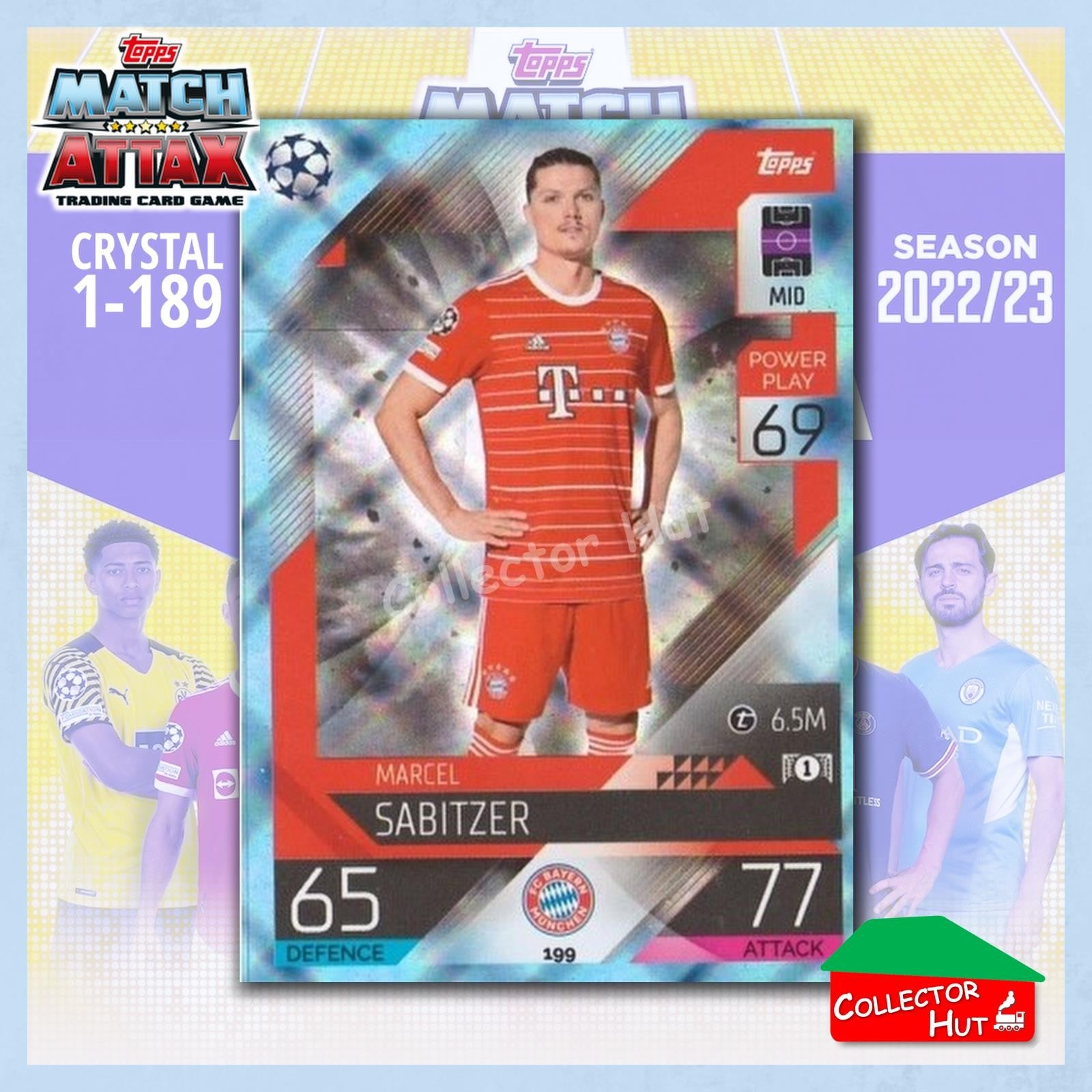 Topps Match Attax Europa Champions League 2022/23 Crystal Parallel Cards 190-387
