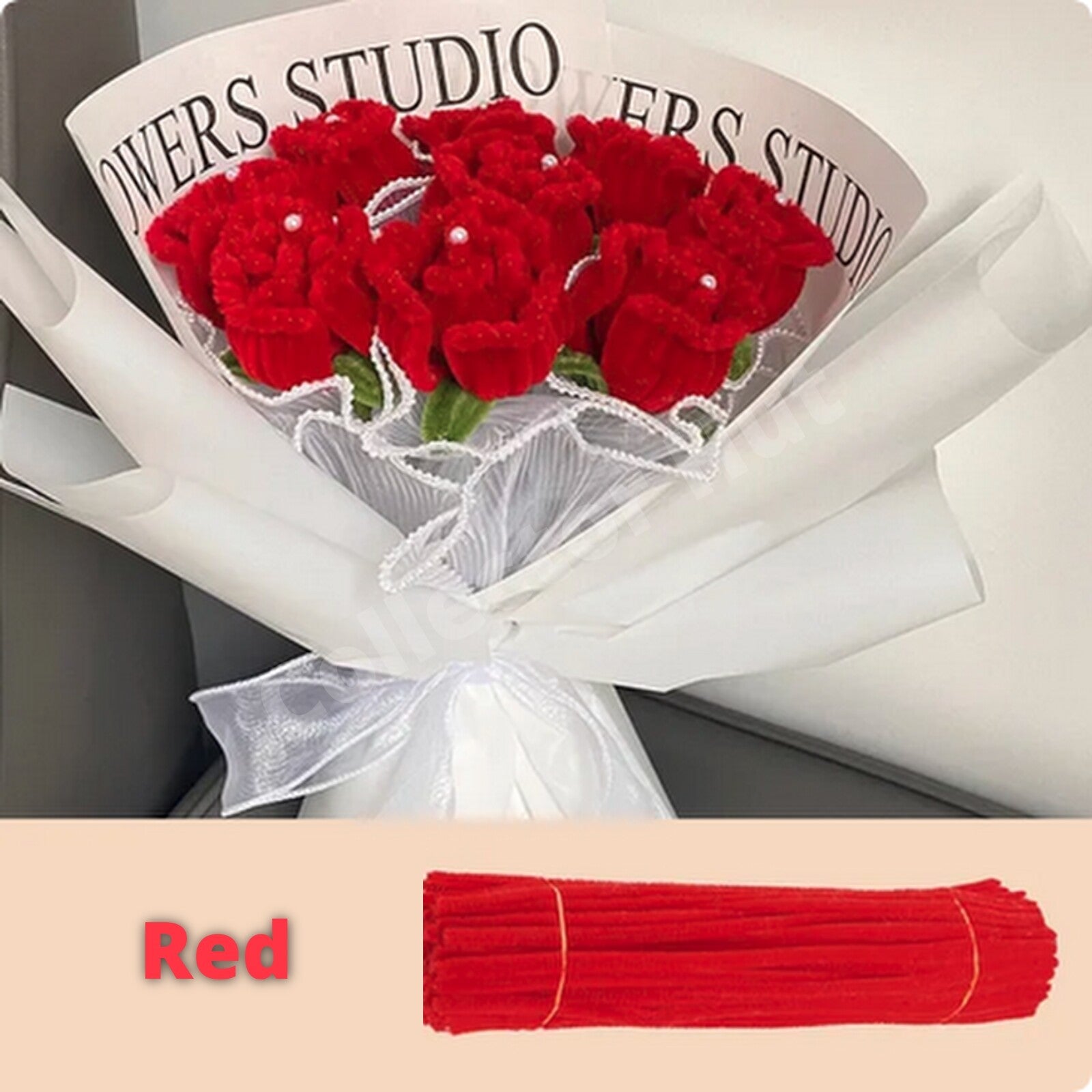 Chenille Craft Stems Pipe Cleaners 20pcs 30cm x 6mm Long Flexible Craft Supplies