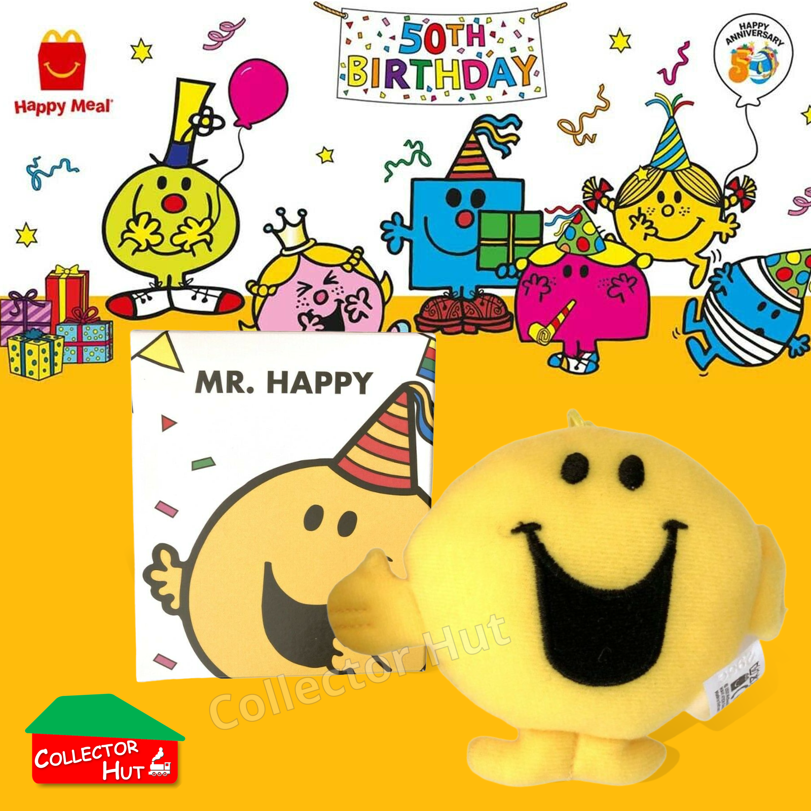 McDonalds Happy Meal Mr Men Little Miss 2024 & 2021 50th Anniversary Plush Toys
