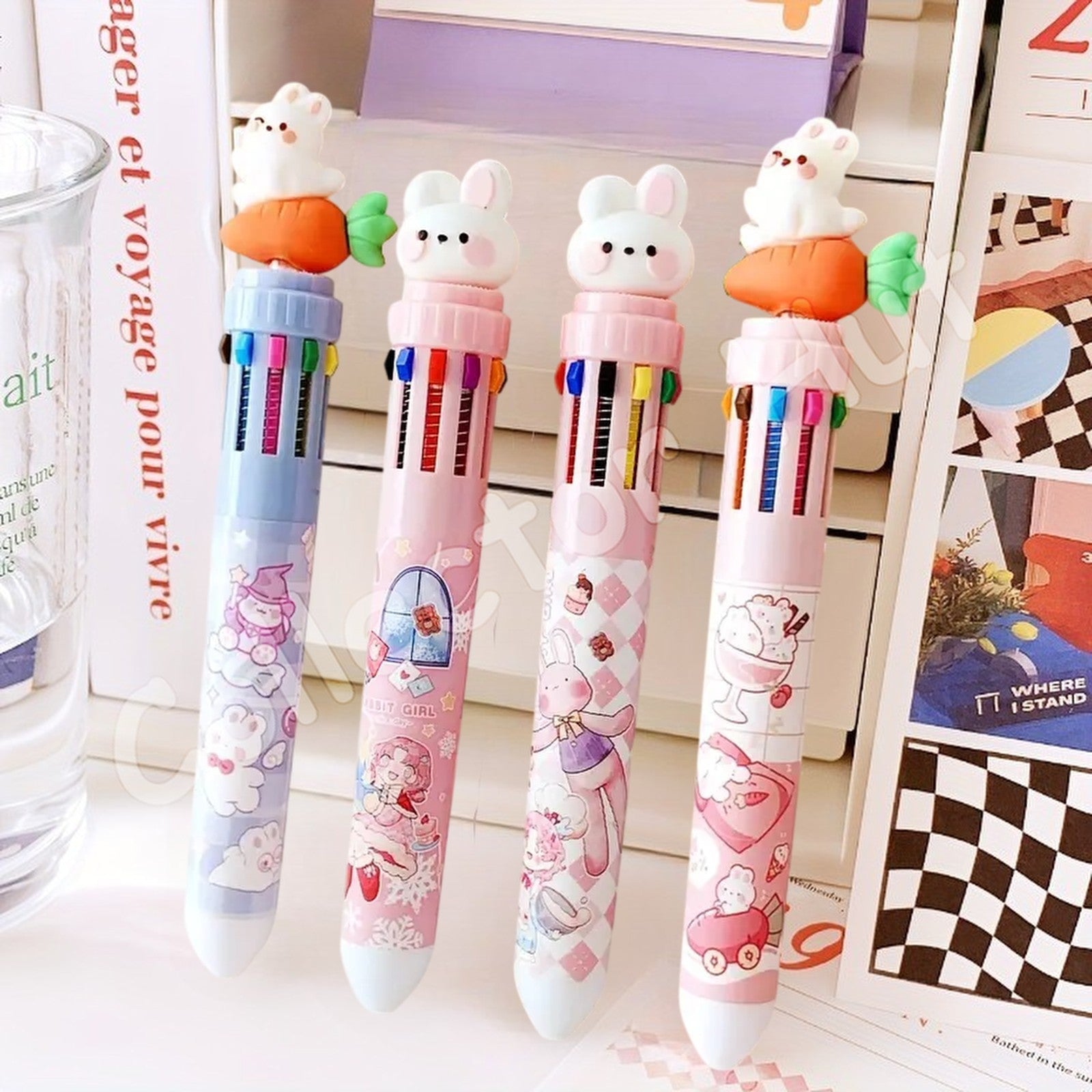 Novelty Ballpoint Pens 10 Colour MULTI-PACKS 4pcs 6pcs for Children