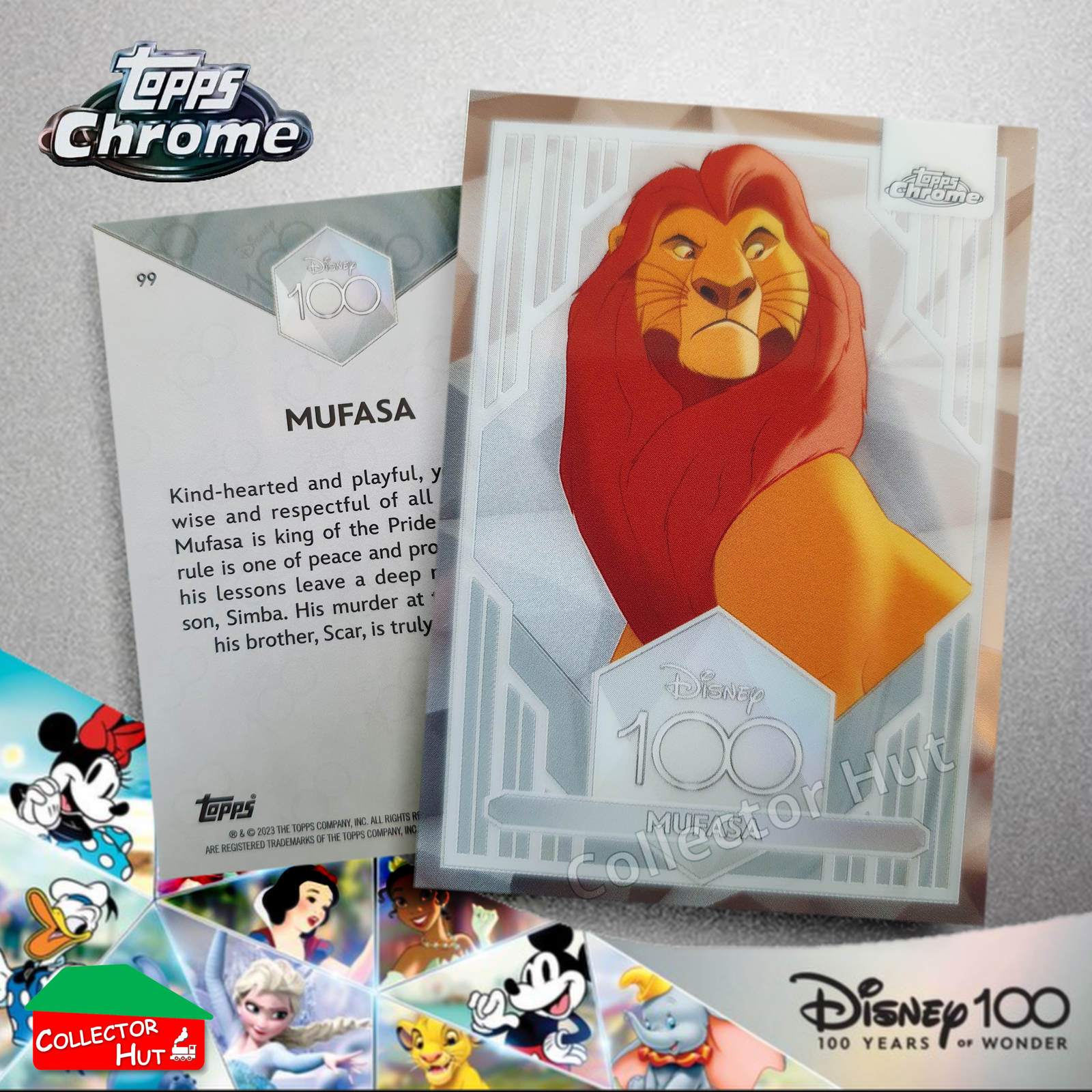 Disney 100 Topps Chrome 2023 Base Cards 1-100 Pick Singles to Complete Your Set