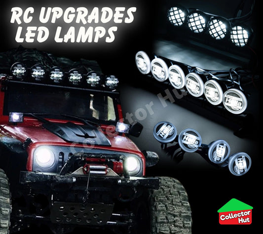 RC Truck Roof Grill LED Fog Lamp Upgrade Sets x4 x5 x6