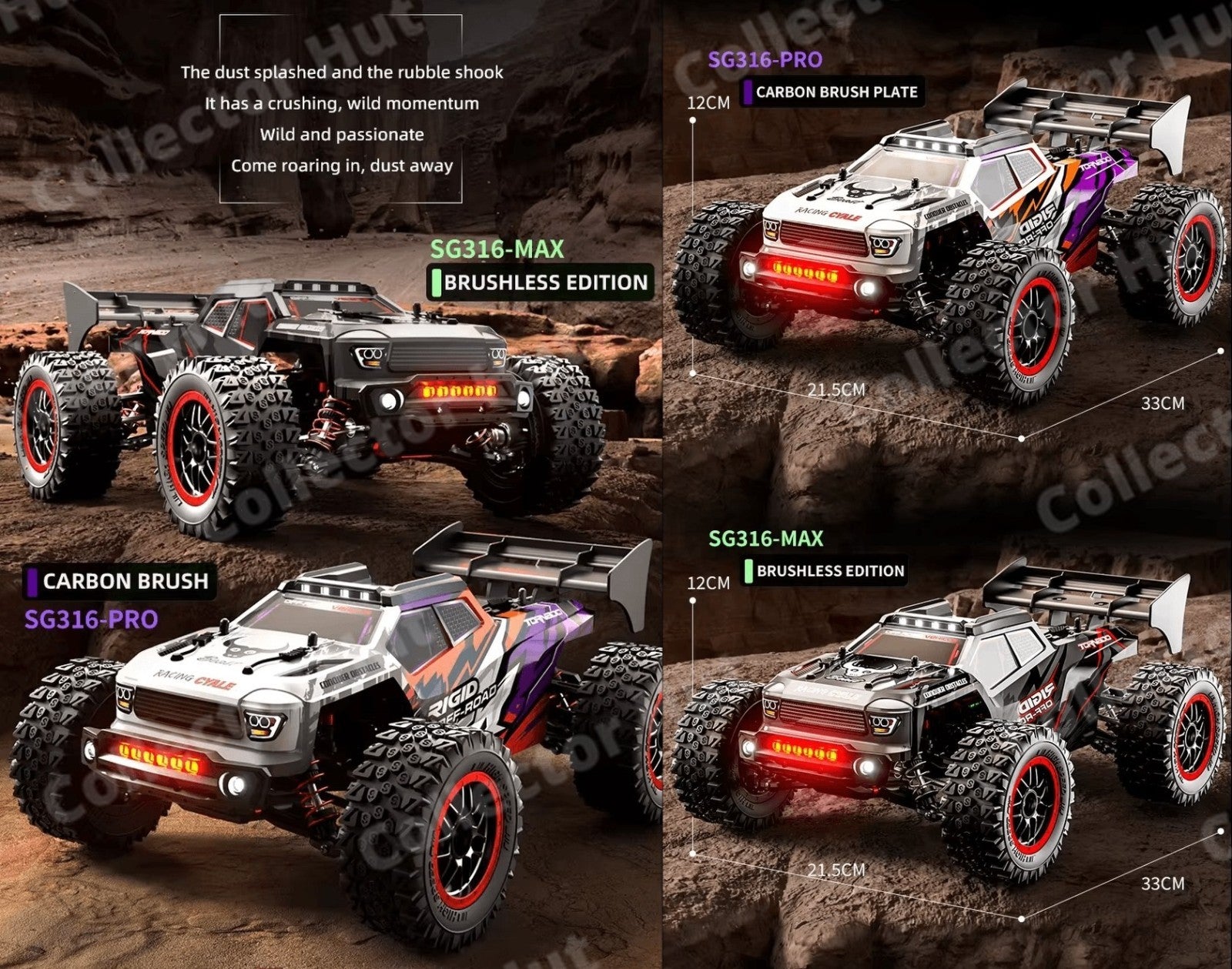 ZLL SG316 Beast Pro / Max High Speed Off Road RC Dirt Buggy 40-80kmH