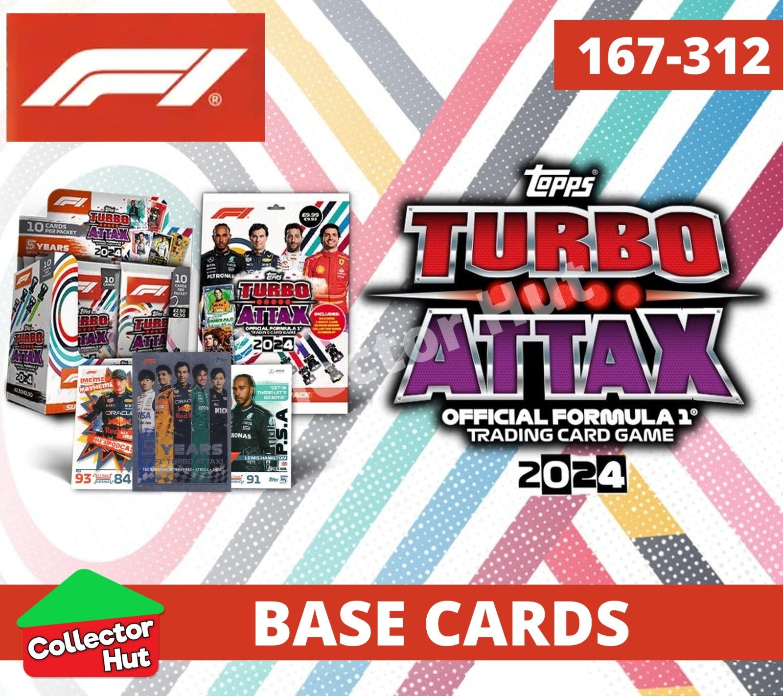 Topps Turbo Attax Formula 1 F1 2024 #167-312 Base Cards YOU CHOOSE