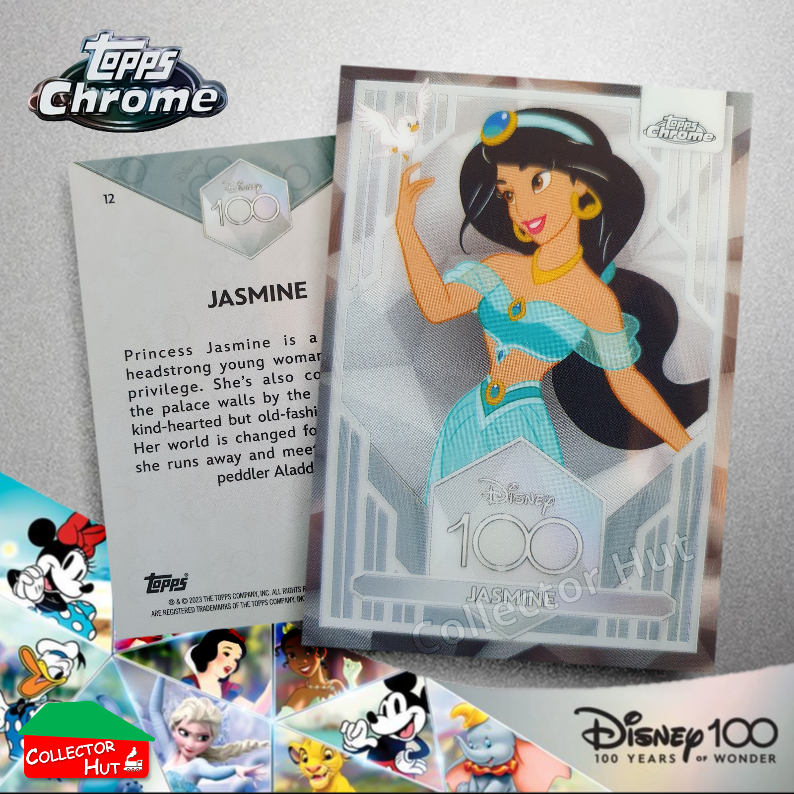Disney 100 Topps Chrome 2023 Base Cards 1-100 Pick Singles to Complete Your Set